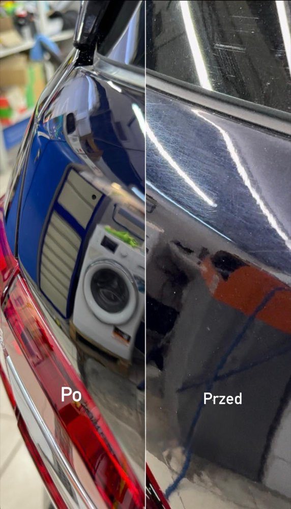 Zestawienie przed i po korekcie lakieru