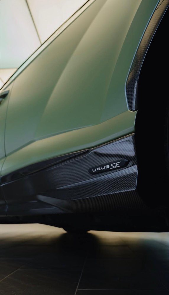 Zielony Lamborghini Urus SE — detal spersonalizowanego projektu